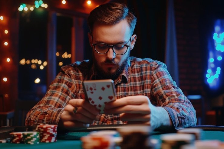 Live roulette wheel spin and ball landing on American Roulette table